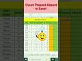 👍Tracking Present Absent Attendance Sheet💯#excel #viralshorts #shortsfeed #exceltricks