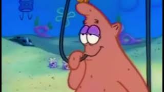 spongebob squarepants yells "don't do that!" as patrick sucks on a fishing hook | stan twitter meme