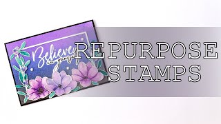 Non Christmas card || The Magic of Christmas, SSS || No-line watercoloring|| Stretch Your Stamps
