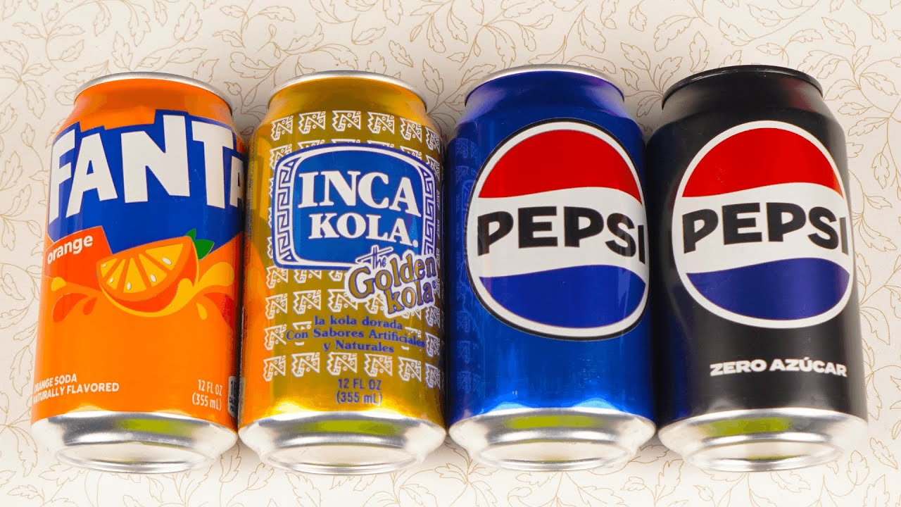 Satisfying video ASMR unboxing FANTA ORANGE, INCA KOLA, PEPSI, PEPSI ...