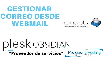 Acceder a webmail roundcube desde Plesk Obsidian interfaz proveedor de servicios