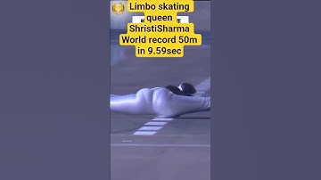 Limbo skating world record 50m in 9.59 sec #worldrecord