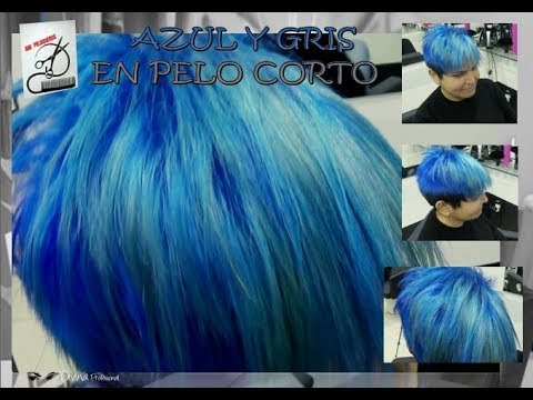Cabello Corto Azul