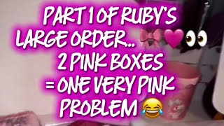 PACKING RUBY’S LARGE PINK SANRIO ORDER! 🎀🩷 | PART 1 #smallbusiness #viral #asmr 