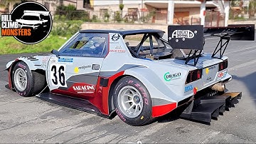 690Kg FIAT X1/9 FERRARI Engine Head || INSANE ONBOARD Longest HillClimb in Europe