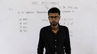 Gate 2001 pyq DIGITAL | The 2’s complement representation of (−539)10 in hexadecimal is
