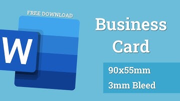 Professional business card template 90x55mm, 3mm bleed [FREE DOWNLOAD] | Microsoft Word Tutorial