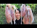 Yummy Squid Spicy Stir Fry Lemongrass stalk Recipe - Squid Spicy Cooking - Cooking With Sros