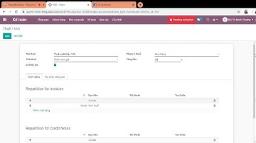 Hướng dẫn  Odoo - Kế toán -   Cấu hình Thuế