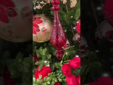 Raz 11.25" Bright Red Finial Glass Christmas Ornament 4122878