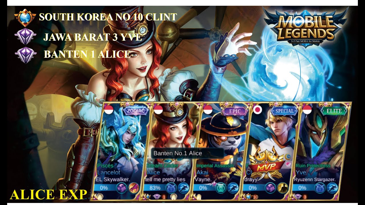 CARA BERMAIN TOP PLAYER HERO ALICE