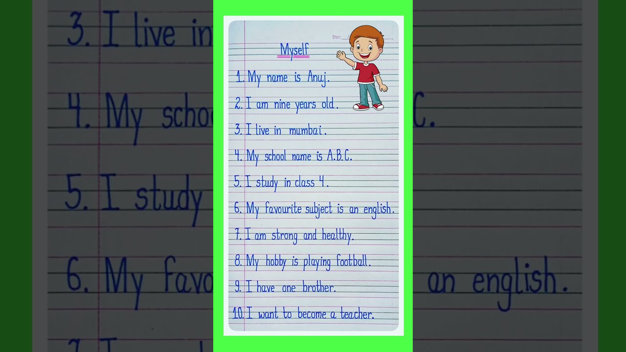 10 Lines About Myself I Short Essay On Self Introduction How To Introduce