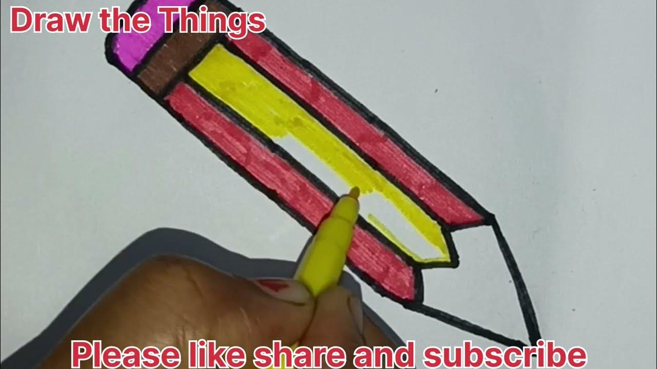 How to draw a pencil Pencil kaise banaye Pencil kaise draw kare