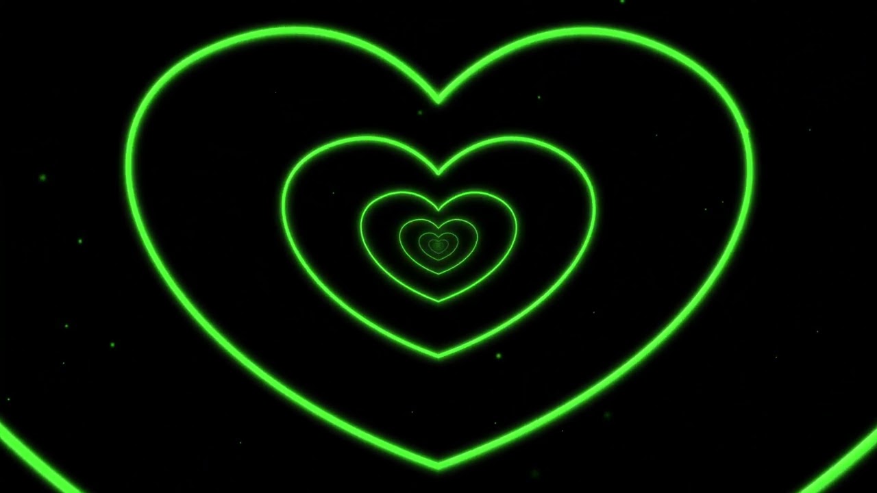 10-Hour Soothing Green Heart Tunnel | Lush 4K Motion Background