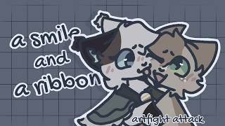 a smile and a ribbon | artfight attack on @CloverBeanDraws