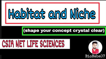 Habitat and Niche #csirnet #lifescience #Gate #ecology
