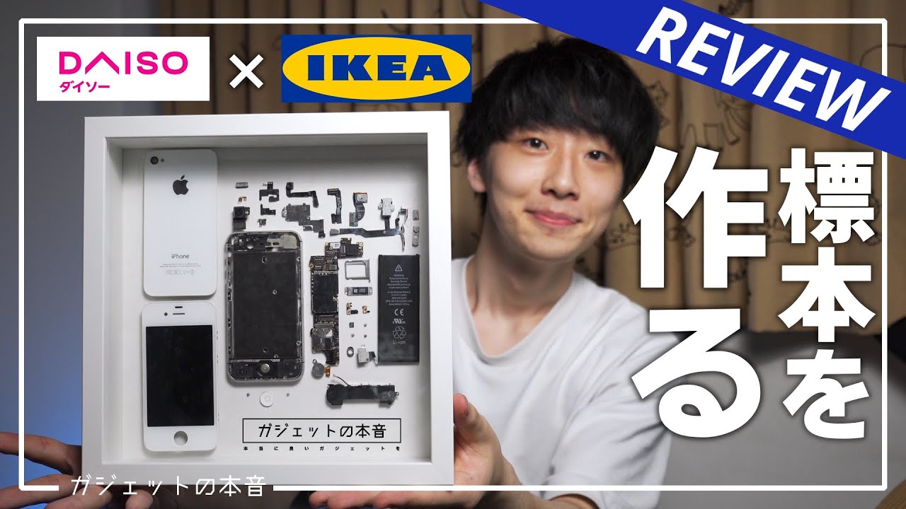 たったの1000円】ダイソーとIKEAのアイテムでiPhoneの標本を作る