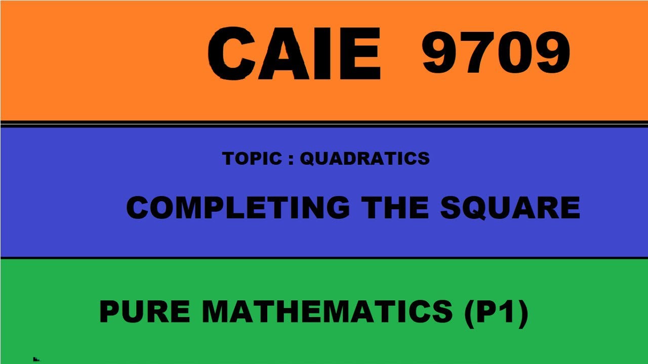 Completing the Square Part 1 - YouTube