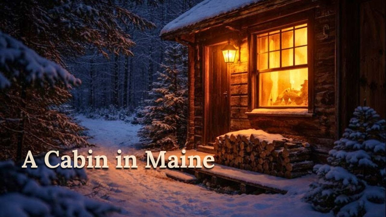 A Quiet Winter Evening in a Small Cabin in Maine | Sleep Story