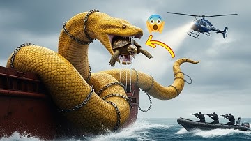 Brave Heroes Save Innocent Turtle from Giant Python’s Terrifying Attack 🐍