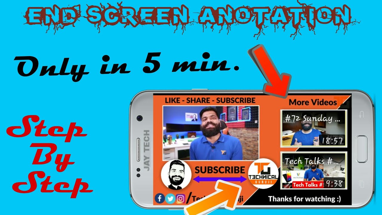How to add  end screen annotation like technical guruji || Jay tech