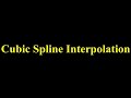 Cubic spline interpolation