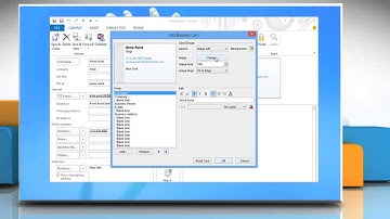 How to use an image as the background for an Electronic Business Card in Outlook 2013 in Windows® 8