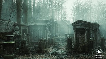 The Dark Winter Cemetery Unreal Engine 5.5 Lumen Nanite