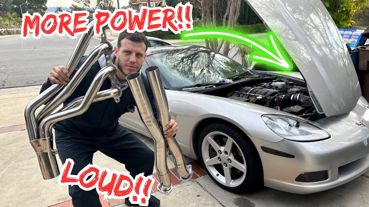 C6 CORVETTE GETS LONGTUBE HEADERS LOUD!!! (SPELAB REVIEW)