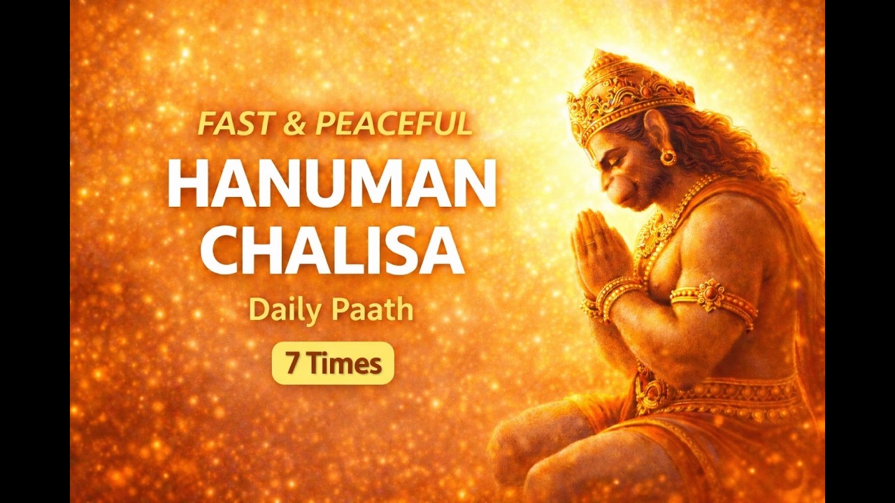Hanuman Chalisa 7 Times 🙏 | Fast & Powerful Paath | Jai Bajrangbali 🔥