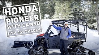 Honda Pioneer with CAMSO 4S1 UTV Tracks (Trail clearing day)