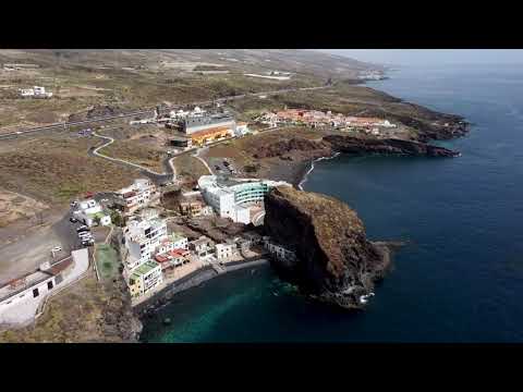 Los Roques, Fasnia, Tenerife: Picturesque beach and cliffs from a drone | Video