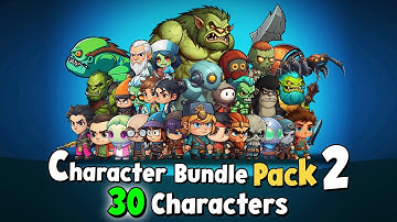 Character Bundle Pack 2 | 30 Characters || #2dcharacteranimation #2dcharacter #2dcharacterdesign