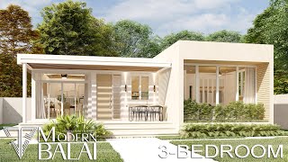 Simple and Elegant Modern Bungalow House Design | 3-Bedroom