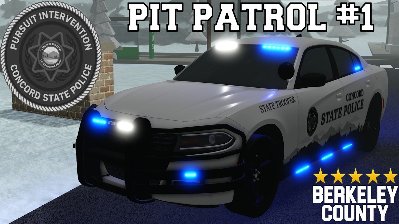 Slick top Charger Patrol 🚨🚓 | PIT Patrol #1 | Berkeley County Roblox | Pursuit Intervention Team