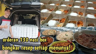 Kembali  beraktifitas di dapur, orderan 130 nasi box,bongkar resep seriap menunya!