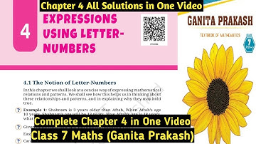 Class 7 Maths NCERT | Ganita Prakash | Chapter 4 All Solutions in One Video|Expressions Using Letter