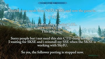 Skyrim Special Edition: CTD CTD CTD CTD