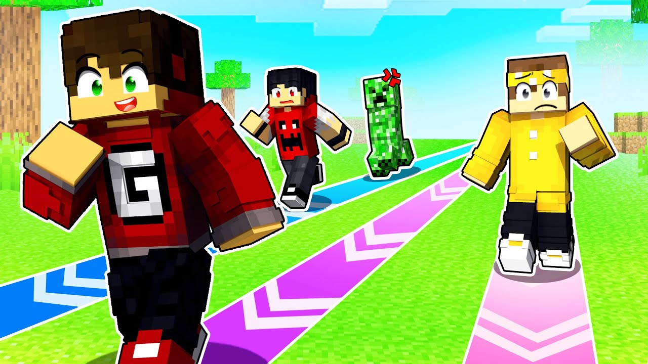 MINECRAFT mas SO PODEMOS ANDAR EM LINHA RETA ✭ Guihh ✭