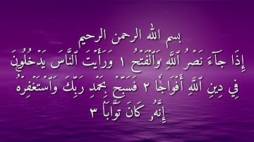 سورة النصر للقارئ الشيخ حاتم فريد
