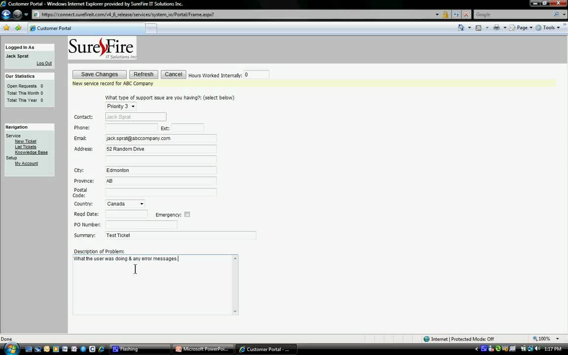 SureFire IT Support User Portal
