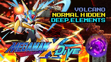[Global] Mega Man X DiVE - All Hidden Deep Elements: Volcano (Normal)