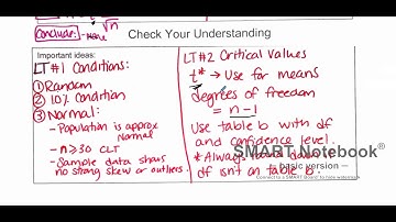 AP Stats 8.3: Constructing One Sample t Interval for Mean