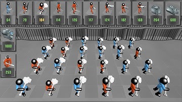 Stickman Prison Battle Simulator Zombies - Gameplay Walkthrough (Android Game) Part 1 - Gameplay3388