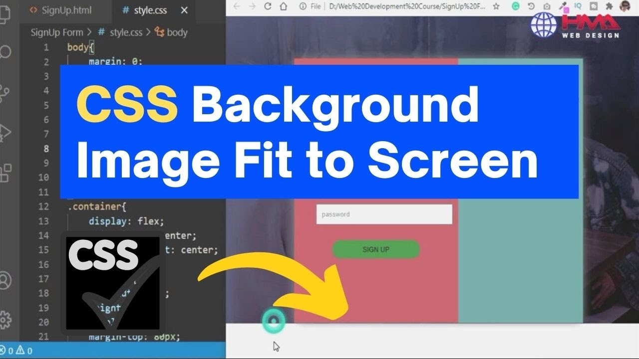 How to Make CSS Background Image Fit to Screen | Create a Responsive CSS  Background Image - YouTube