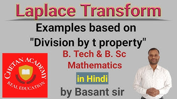 Laplace Transform | Examples based on division by t property | Engineering Mathematics |