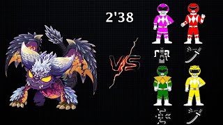 [MHW:IB] 6★Ode to the Destruction | Tempered Ruiner Nergigante VS 4 Power Rangers | 2'38 |