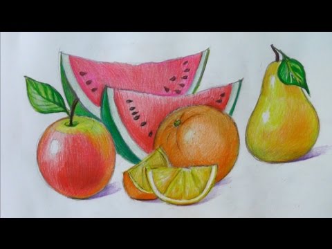 Как научится рисовать фрукты How to draw Fruit | Art School