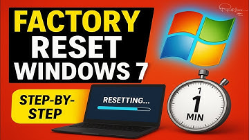 How to Factory Reset Windows 7 PC in 5 Minutes (Step-by-Step)