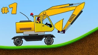 БЕШЕННЫЙ ЭКСКАВАТОР в игре HILL CLIMB RACING. Игра про машинки